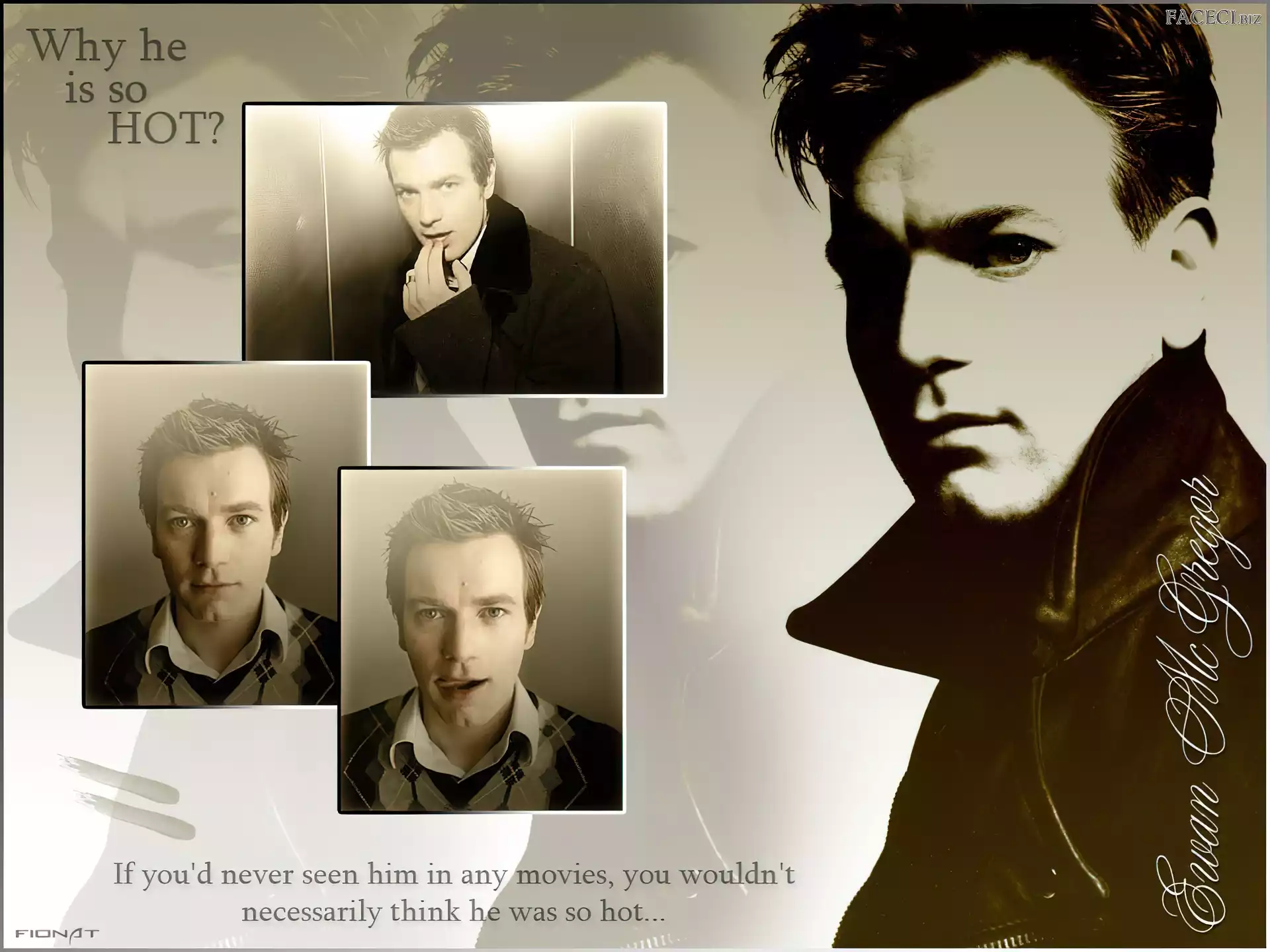 jasne włosy, Ewan McGregor, sweterek